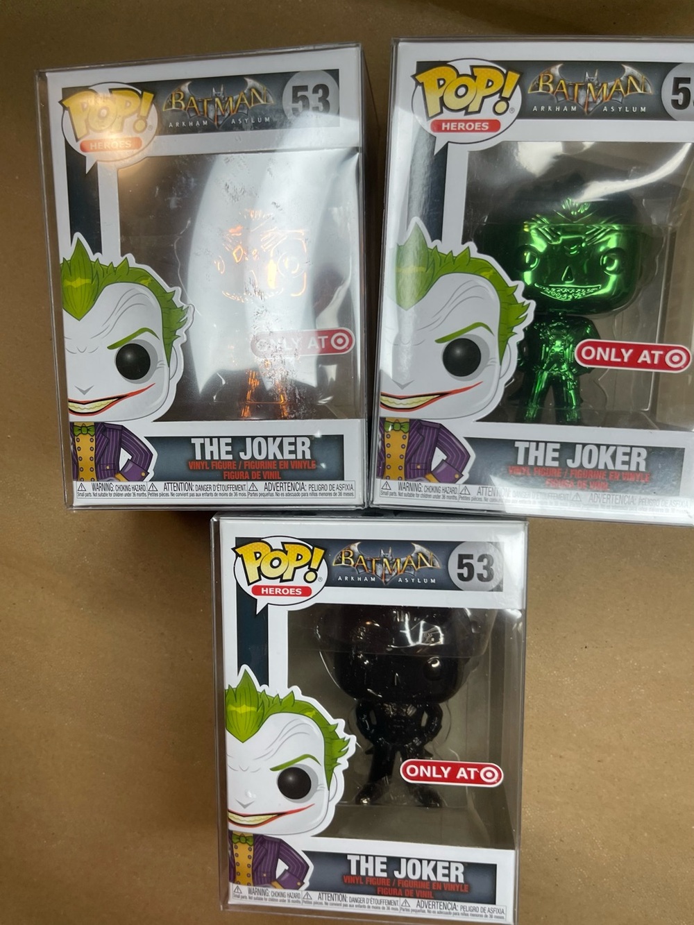 Funko Pop! Joker Chrome Set of 3
#53 Arkham Asylum Target
Exclusives